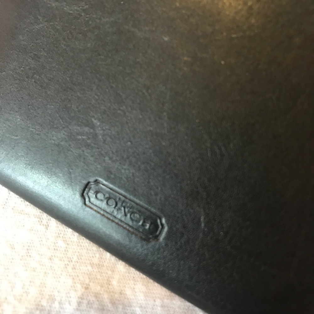 Coach leather business card holder